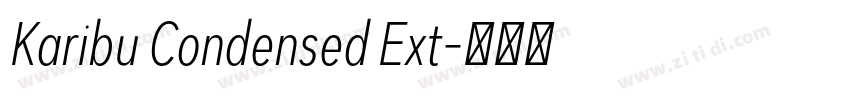 Karibu Condensed Ext字体转换